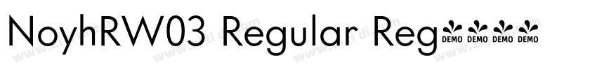 NoyhRW03 Regular Reg字体转换